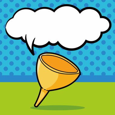 Huni renk doodle, konuşma balonu vektör çizim