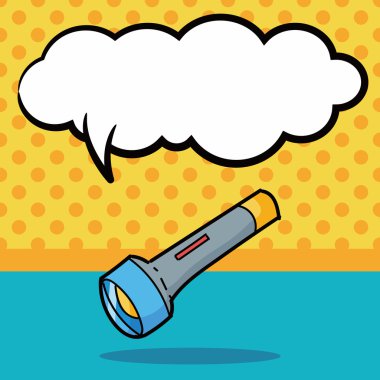 el feneri renk doodle, konuşma balonu vektör çizim