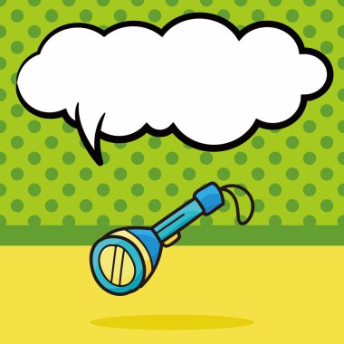 el feneri renk doodle, konuşma balonu vektör çizim