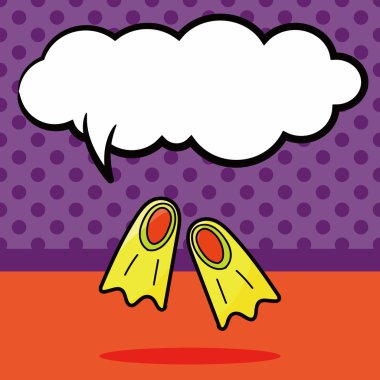 palet renk doodle, konuşma balonu vektör çizim