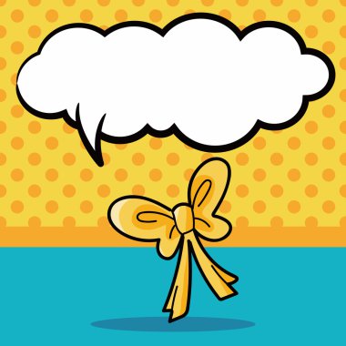 Şerit doodle, konuşma balonu vektör çizim