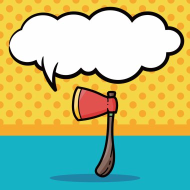 balta renk doodle, konuşma balonu vektör çizim