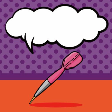 Okçuluk doodle, konuşma balonu vektör çizim