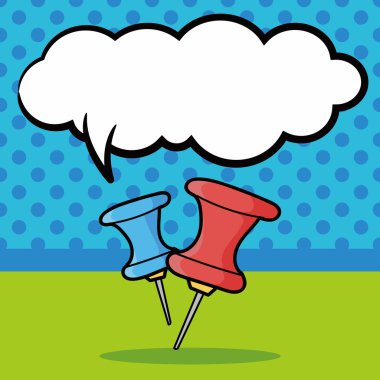 raptiye doodle, konuşma balonu vektör çizim