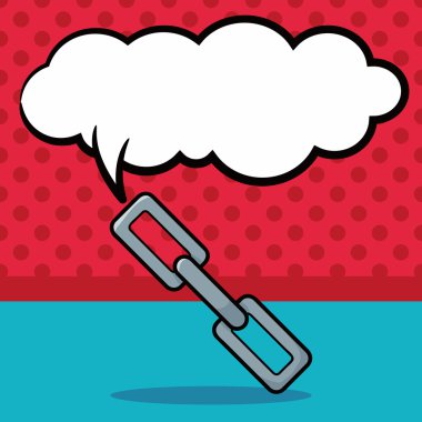 bağlantı doodle, konuşma balonu vektör çizim