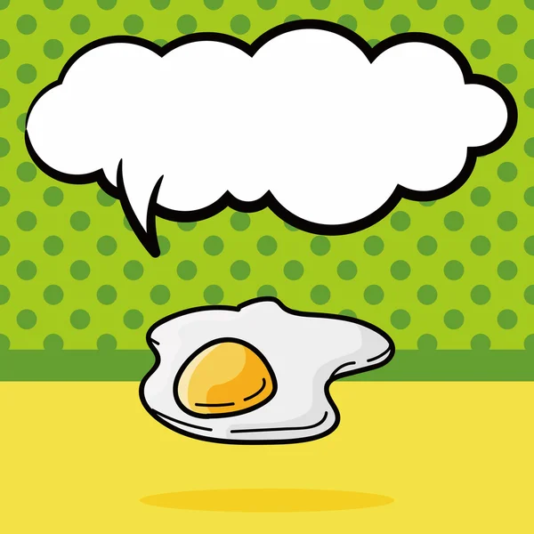 Petit déjeuner doodle, illustration vectorielle de bulle de parole — Image vectorielle