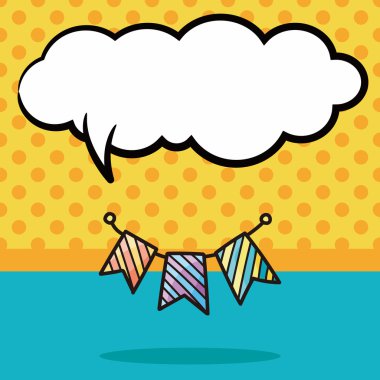 Doodle, konuşma balonu asılı