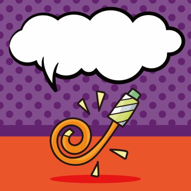 doğum günü kraker doodle, konuşma balonu