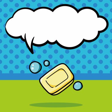 sabun doodle, konuşma balonu vektör çizim