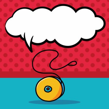 Yo-yo doodle, konuşma balonu vektör çizim