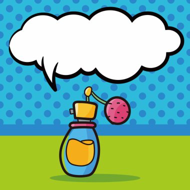 parfüm renk doodle, konuşma balonu vektör çizim