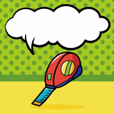 Cetvel rengi doodle, konuşma balonu vektör çizim
