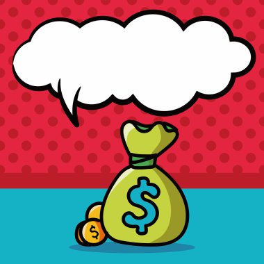 para renk doodle, konuşma balonu vektör çizim