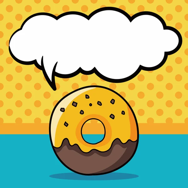 Garabato donut, discurso burbuja vector ilustración — Archivo Imágenes Vectoriales