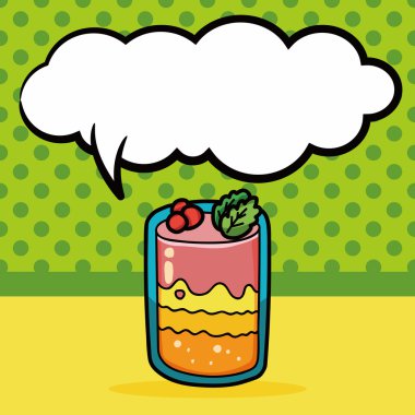 pasta doodle, konuşma balonu vektör çizim