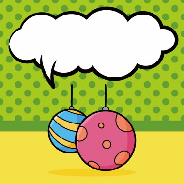 Doodle, konuşma balonu vektör çizim asılı
