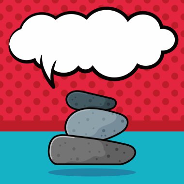 taş doodle, konuşma balonu vektör çizim