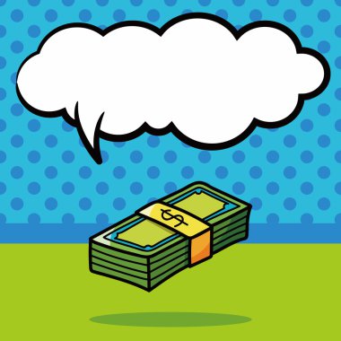 para doodle, konuşma balonu vektör çizim