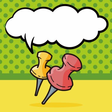 raptiye renk doodle, konuşma balonu vektör çizim
