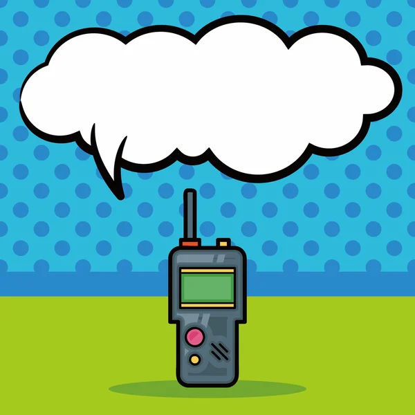 Walkie doodle, speech bubble vector illustration — Stock Vector