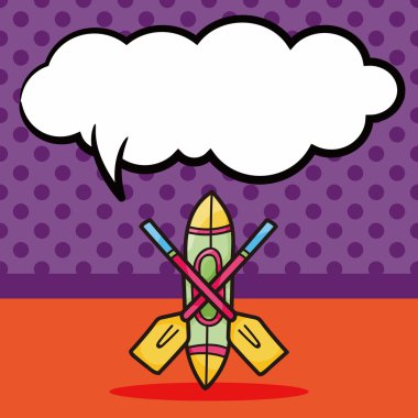 Kano doodle, konuşma balonu vektör çizim