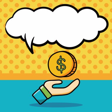 para doodle, konuşma balonu vektör çizim