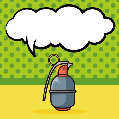 bomba doodle, konuşma balonu vektör çizim