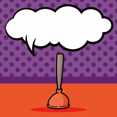 Dalgıç doodle, konuşma balonu vektör çizim
