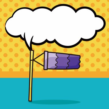 bayrak doodle, konuşma balonu vektör çizim