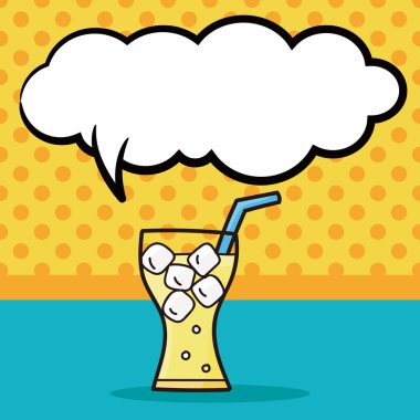 içki doodle, konuşma balonu vektör çizim