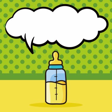 Besleme şişe doodle, konuşma balonu