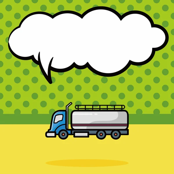 Вантажівка каракулі, мовна бульбашка Векторні ілюстрації — стоковий вектор