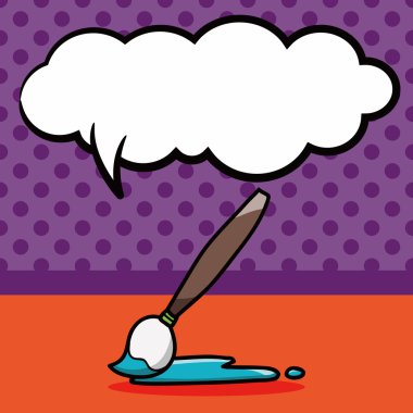 boya fırçası doodle, konuşma balonu vektör çizim