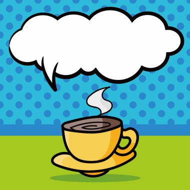 kahve rengi doodle, konuşma balonu vektör çizim