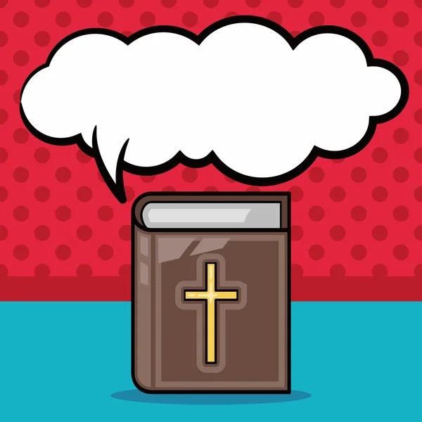 Bible doodle, speech bubble vector illustration — Stock Vector