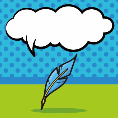 boya renk doodle, konuşma balonu vektör çizim