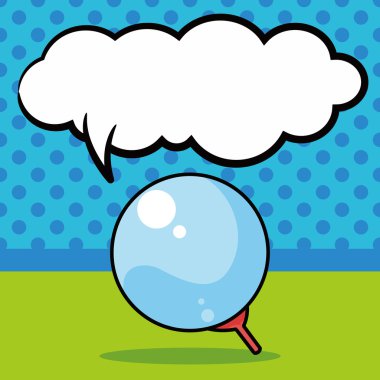 Balon doodle, konuşma balonu vektör çizim