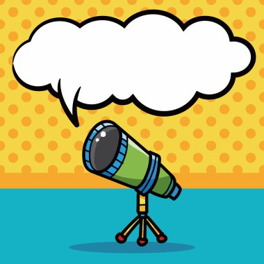 dürbün renk doodle, konuşma balonu vektör çizim