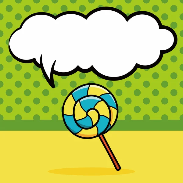 şeker doodle, konuşma balonu vektör çizim