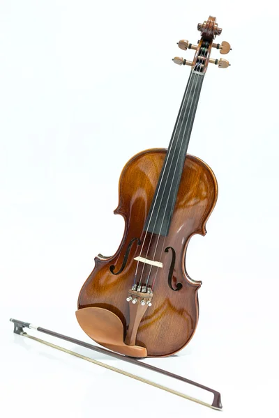 Violino e arco — Fotografia de Stock