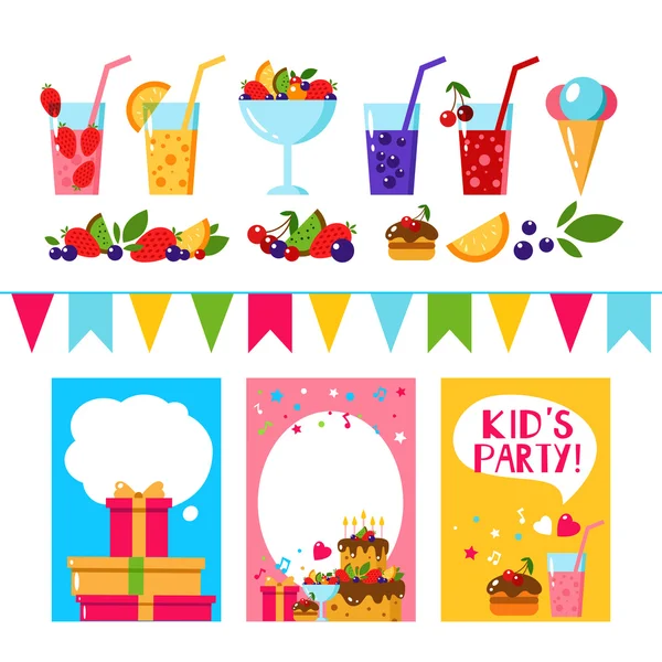 Colorful Birthday icons set — Stock Illustration Colorful Birthday icons set Stock Illustration