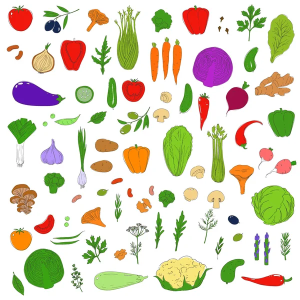 Set of healthy food — Stock Illustration Set of healthy food Stock Vector