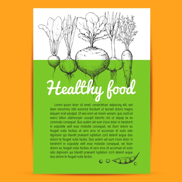 Healthy vegetarian food background — Stock Illustration Healthy vegetarian food background Royalty Free Stock Illustrations