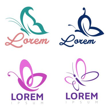Kelebek logo şablonu