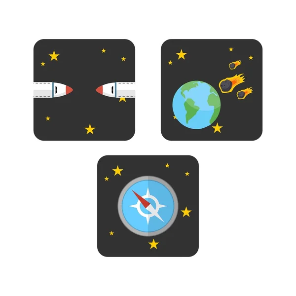 Space Logo Template — Stock Vector