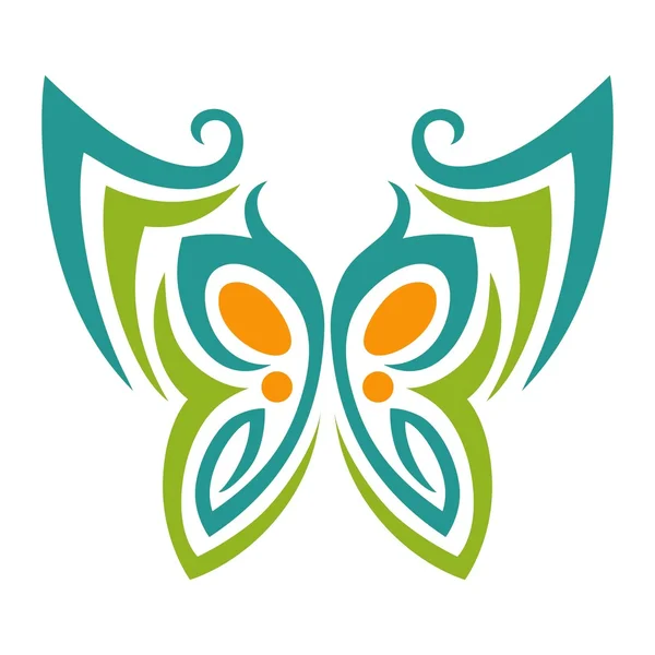 Butterfly logotyp mall — Stock vektor