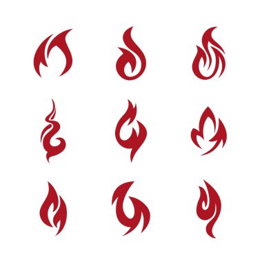 Yangın simgesi şablonu