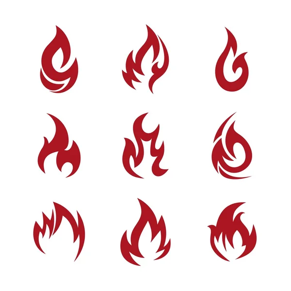 Шаблон огненной иконы — стоковый вектор