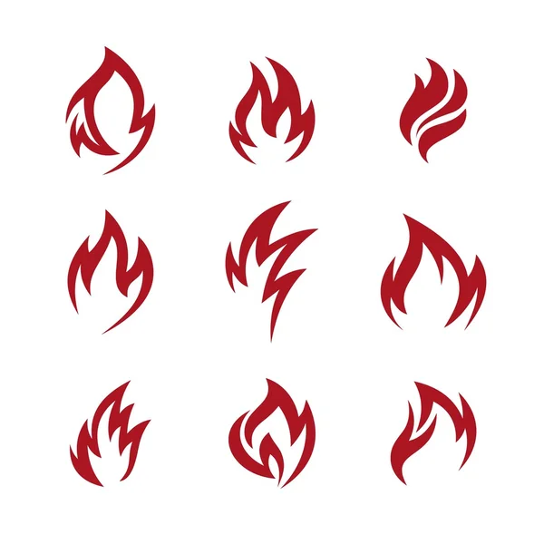 Vorlage für Feuersymbole — Stockvektor