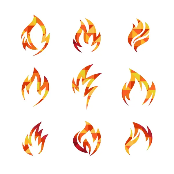 Modelo de ícone de fogo —  Vetores de Stock